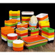 Deman Ke Chuan Chuan Hot Pot Restaurant Special Tableware Commercial Barbecue Side Plate Vegetable Bucket Plastic Barbecue Fried Skewers Plate 728-7.5 Ah Ha Two-color Seasoning Bowl Please place an order