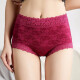 Perfect Couple [4 Pack] Women's Underwear Women's Cotton Crotch Sexy Lace Mid-waist Tummy Control Panties Women's Seamless Hip Lifting Buttocks Cotton Lace Girls' Large Size Women's Briefs Wine Red + Medium Apricot + Sapphire Blue + Acorn M (, 90-120Jin[Jin equals 0.5kg])