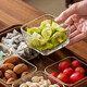 Muyaxuan dried fruit plate solid wood dried fruit box melon seeds candy plate divided fruit plate living room dried fruit storage box fruit plate snack plate single layer dried fruit plate + 6 glass bowls