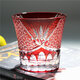 Japan imported Oriental Sasaki whiskey glass crystal glass Japanese-style Edo Kiriko home decoration red