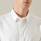 Youngor-Shirt-Männer [96% Baumwolle + elastischer DP-Freien] Frühlings- und Sommergeschäft Casual Kurzärmel-Hemd leicht zu handhaben, das Werkzeug weiß 41
