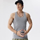 Lutielang Sports Fitness Vest Men's I-shaped Quick-drying Breathable Muscle Training Running Basketball Sleeveless Black XL