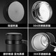 Fuguang office thermos cup business water cup with handle and filter tea cup 304 stainless steel water cup black 500ml