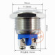 Yijia metal button switch starter speaker YJ-GQ16F-10 power supply 1 normally open screw foot self-reset 16mm default