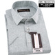 Fushen Shirt à manches à manches à manchettes masculines Green clair Green d'âge moyen Plaid décontracté Coton neuf et linge d'âge moyen en lin FMC41415-727 39