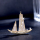 Qlady men's fashion brand brooch sailing brooch lapel pin suit corsage high-end women's accessories birthday company gift