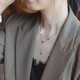 Fat Donglai's same style 18K gold small waist pendant tassel necklace for women rose gold clavicle chain AU750 light luxury neck 18K small waist tassel necklace