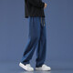Foss Phil Jeans Herren Frühlings- und Herbststil Winter loser klarer Farbe American Vielseitige High Street Weitbein Hosen Casual Hosen Herren Trendy Marke 718-825 Dunkelblau M [Vorgeschlagen 110-130jin [Jin gleich 0,5 kg]]]