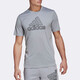 Adidas kurzärärmiges T-Shirt für Männer 2025 Sommer Sportswear Fitness Training Sweatshirt, das atmungsaktive halbe Ärmeln läuft, HB9194 Gray M empfohlen 135-155Jin [Jin ist 0,5 kg]