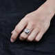 Kaibaolou Pt950 platinum ring for men platinum ring live couple ring 12.44g