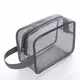 Mesh men's toiletry bag portable hand-held bath storage cosmetic bag black leaking fitness bath pocket bath bag Xiaohui (25*11*16)