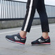 Dabowenlong brand running shoes, low-top lace-up men and women couples shoes, lightweight and breathable marathon shoes, morning exercise running shoes, casual shoes, 9925 dark blue, 37/size standard