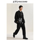 PEACEBIRD Men's Jacket Textured Shirt Style Winter Padded Lapel Executive Jacket Black XL