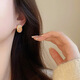 S925 silver needle sea crystal earrings 2023 new style fresh and simple earrings niche design earrings for women green