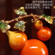 Yunya Ruyi Persimmon Nuevo gabinete de la sala de estar de estilo chino Adornos de vinos Light Luxury Office Decoration House Moving New Home Gift Ruyi Gourd Ornnnnnaments [Caja de regalo]