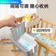 Crib hanging storage hanging basket diaper bedside diapers storage bag dormitory bed hanging bag bed fence storage box main picture
