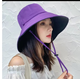 Jiufeng Senior 2023 Nouveau Summer Sun Protection Soleil Soleil Feme Feme Fisherman Big Brim Double-Side Wear Protection Chapeau de plage Hat d'orange + Rice Big Brim Double-côté Wear M (56-58 cm)
