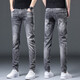 Diotu Autumn New Men's Jeans Light Luxury Brand Trendy Brand Pantalon Slim Ajustement Slim Pantalon Fashion Pantalon Men de mode Pantalon FRENDY Youth Tendy Heavy and Fasha
