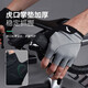 ANTA fitness gloves for men and women, half-finger mountain road bicycle, bicycle downhill, non-slip, breathable, shock-absorbing palm protector, gray black, thickened palm pad/anti-slip, shock-absorbing M, palm width 7.5-8.8/palm circumference 17-20