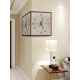 Miaopu LE 2024 Nuevo Light Luxury Double Wall Rechan Sala de estar Reloj Home Modern Simple Atmosférica Solid Wood Reloj Square Gran 9197 Color de nogal Producto alemán 12 pulgadas