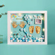 Chou Zhou Ceremony Full Moon Commemorative Hand and Foot Print Mud Photo Frame Lanugo Umbilical Cord Newborn Baby 100 Days Hand and Foot Print Baby Week Pink