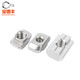 Baodefeng 304 stainless steel T-type nut 20/30/40/45 European standard and national standard aluminum profile slider nut ship-shaped hammer head 304 slider European standard 20 type-M5 (5 pieces)
