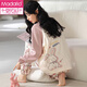Modal pajamas for women in spring and autumn pure cotton long-sleeved home clothes, all-cotton sweet princess style casual home clothes set, can be worn outside Z20YM698 M Recommended [80-100Jin [Jin equals 0.5 kg]]