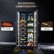 Odino Wine Cabinet Home Living Room Commercial Constant Temperature Red Wine Cabinet Double Temperature Double Door Integrated Home Living Room Commercial Air Cooled Large Capacity Cool Dry Goods Tea Medicine Preservation Refrigerator Anti-fog Door Wine Cabinet Display Hanging Cup + Ice Bar Style Thin Style