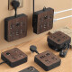 Baniu Square Wood Grain Hogar de expansión CORTA DE LÍNEA CONVERTOR Multifunción en ambos lados de las plantas de las piernas, ISB USB ISB.