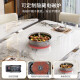 Shanglin Chuntian Rock Table and Chair Combination Telescopic Storage Multi-function Round Table Family Dining Table Small and Medium Apartment Dining Table Bright Snow Mountain White + 699 Chair Gray 1.4 meters One table and six chairs