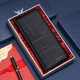 Williampolo Paul La billetera de cuero genuina de los hombres, la billetera de cuero larga, la billetera de la billetera de la billetera de la billetera de la billetera de la billetera, la caja de regalo de contador para papá negro