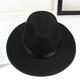 钟阿四复古黑色大檐英伦爵士帽礼帽男女士舞台儿童表演帽子 大檐毛呢棕色 儿童款（3-6岁54cm）