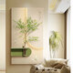 
Hydroponic green plants cream style porch decoration painting sandstone three-dimensional entrance corridor corridor hanging painting living room wall light painting 80*160 multi-layer three-dimensional sandstone + glass vase + imitation 14757 power bank remote control [Send power bank - no need