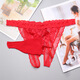 Apertura pervertida de ropa interior masculina con j-set tanga de encaje para hombres malla transparente de la cintura baja de la cintura para hombres marido hueco expuesto a la cadera blanca (boca cerrada) de un solo tamaño (1 pie 8-2 pies 8 cintura)
