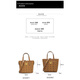 MAGIC KING MK official light luxury bag genuine leather printed mini food basket women's bag handbag crossbody bucket bag shoulder bag cognac color 9071 modified rivet style (top layer cowhide) with PVC