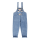 Jianzifeifei (Jianzifeifei) girls' pants loose denim overalls spring and autumn middle and older children's autumn clothing new trendy casual trousers blue - bear overalls trousers size 150 recommended height around 135-145 cm