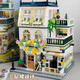 
Zhegao Family Qifu Building Blocks (ZHEGAO) Girls' Villa House Building Blocks Compatible with Lego Garden Hotel Castle Girls 6-12 years old assembled toys Playing House Double Floor - Wangwang Apartment + 1048 pellets of light