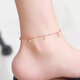 Fat Donglai's same 18k rose gold anklet 18K gold star and moon anklet for women AU750 gold inlaid with diamonds gold chain feeling light K yellow l gold star and moon anklet