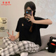 Pajama de xiangyaxin para mujeres en 2024 Nuevos pantalones de manga corta de algodón puro de verano