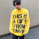 Finidongjue alphabet printed couple sweater autumn and winter American fashion brand loose pullover knitted sweater lazy style jacket men black A761 L