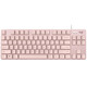
Logitech K835 wired keyboard, mechanical shaft compact design, gaming office typing portable keyboard, personalized punk keycap, 84 keys, birthday gift [K835 red shaft] pink