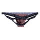 Sexy male sexy thong GAY new hollow back cross strap four thong pants trendy comfortable simple t-pants black M