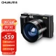 Preliminary CHUBU DC101A digital camera SLR mirrorless single student entry-level small 4K high-definition camera home lightweight portable travel camera [travel photography learning] standard + wide-angle lens + fill light [32G card] upgrade 4K high-definition WiFi transmission self-timer screen