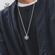 Aido Diamond pt950 platinum compass pendant platinum laser car flower fashion pendant can rotate compass pendant weighs 5.4-5.6 grams + comes with black leather rope