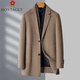 Mengtejiao doppelseitiger Wolle Kaschmirmantel Herren Winter warm Wollmantel mittleren Alters Kleidung Trench Coat Business Kleidung Black/5586 170/m
