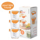 Verriegelungsschloss (Sperren/Verschlüsse) Babynahrungskasten Baby Hitzeresistente Glasfutter Schüssel Kinder können dämpfen und kochen gefrorene frisch weckerbox orange gelb 260ml*3