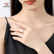 Aido diamond pt950 platinum ring women's fashion platinum rhombus ring hollow ring versatile tail ring 10# 3.6-3.8g