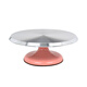 CLCEY aluminum alloy decorating turntable birthday turntable household commercial baking tools rotating plastering tray 10 inches double-axis turntable white