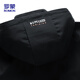 ROMON Jacket Men's Jacket Winter Trendy Business Casual Top Hooded Versatile Men's MK53 Black Velvet 2XL