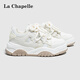 Женская обувь La Chapelle, Panda Impression Casual Women's Women's, разноцветная обувь, толстая подошва, повышенная женская обувь, маленькие белые туфли, повседневная обувь, не совсем белая женская LA-B683 35